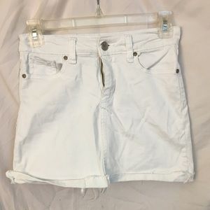 White Jean Skirt